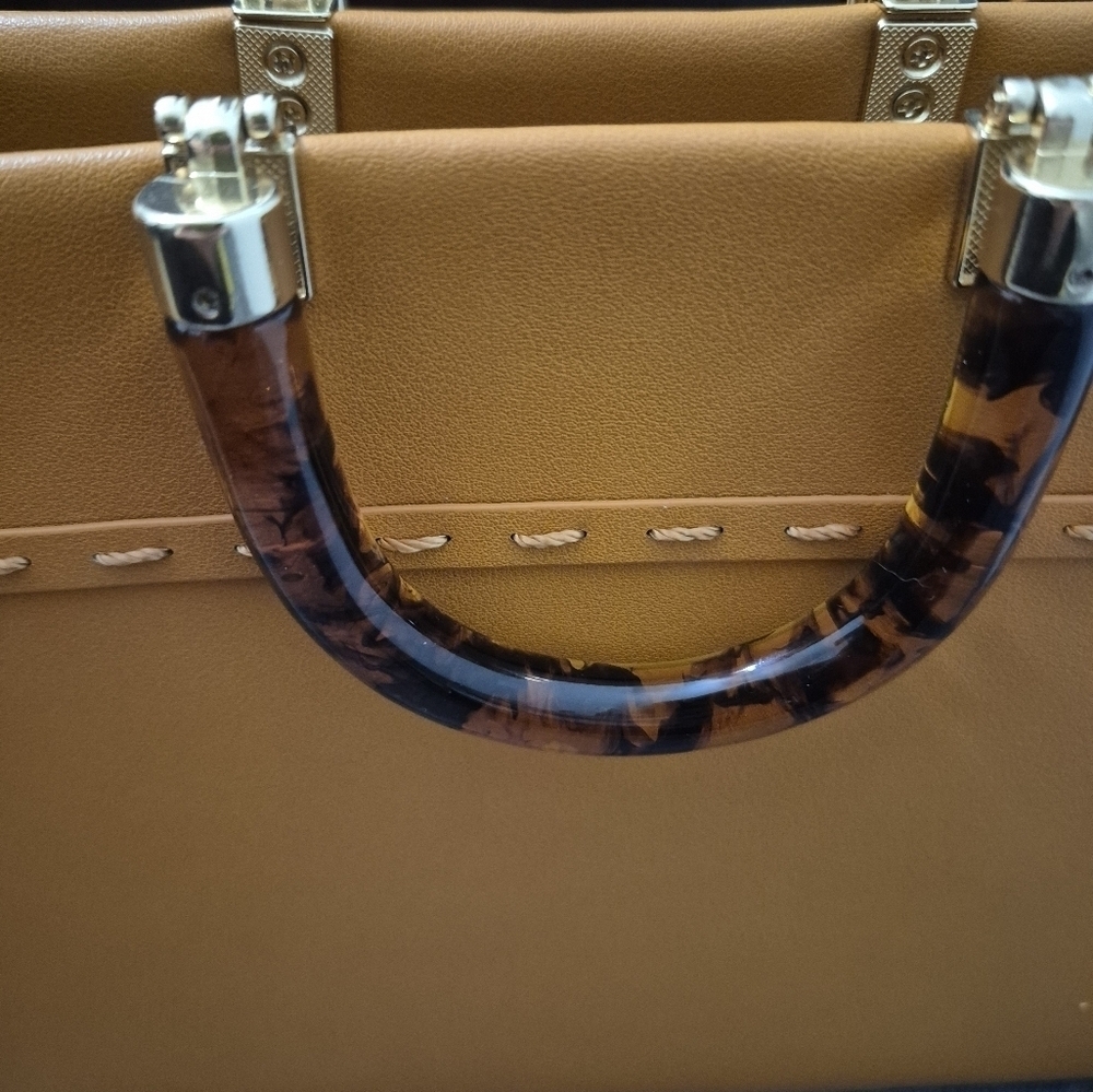 Tortoise Shell Top Handle Crossbody Shoulder Bag. NWOT - Picture 9 of 10